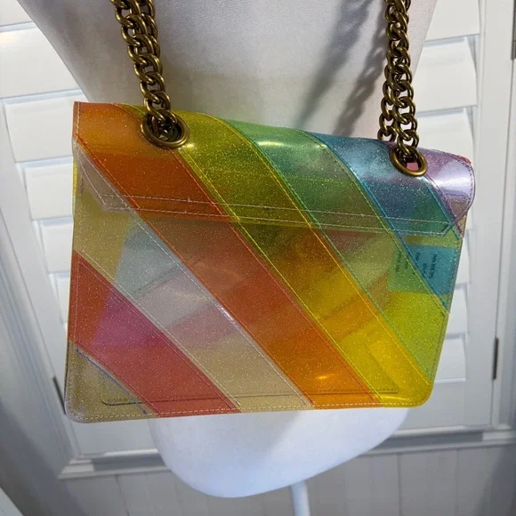 Kurt Geiger Vinyl Kensington Rainbow Bag - Picture 6 of 8